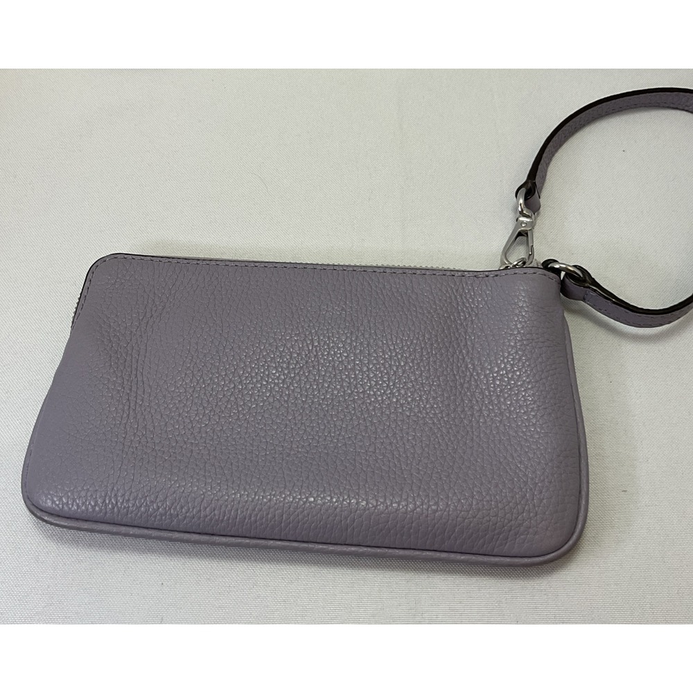 Michael Kors Jet Set Pebbled‎ Light Purple Lilac Top Zip Wristlet - Picture 3 of 8